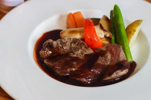 フランスコース料理5 フランス料理,イタリア料理,フレンチの写真素材