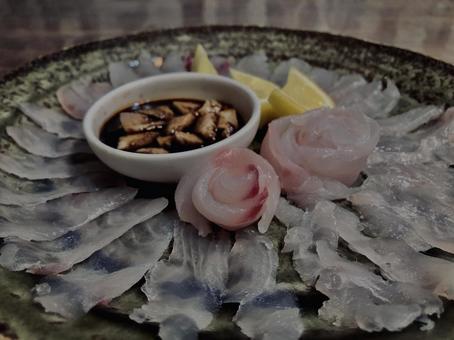 刺身,薄造り, 刺身,薄造り,の写真