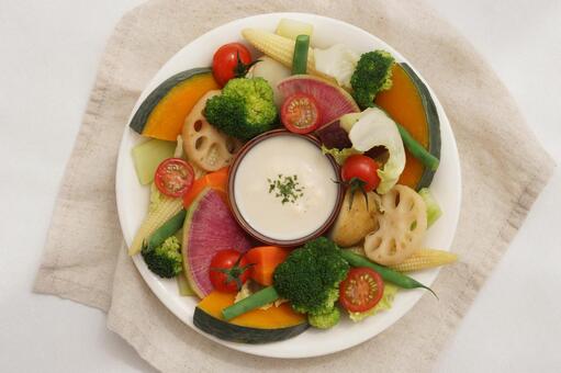 温野菜のサラダ 温野菜,蒸し野菜,サラダの写真素材