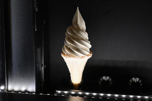 3D soft serve ice cream illuminated by lights, JPG 3D soft serve ice cream illuminated by lights, JPG