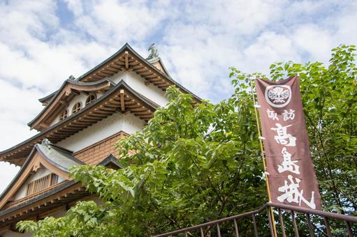 高島城 高島城 高島城,城,天守の写真素材