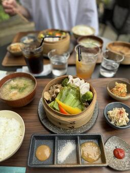 せいろ料理 せいろ,せいろおかず,料理の写真素材