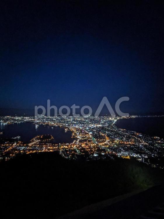 函館の夜景（縦） 函館,函館山,北海道の写真素材