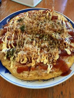 自家製お好み焼き 自家製お好み焼き 女子会,食べ物,お好み焼きの写真素材