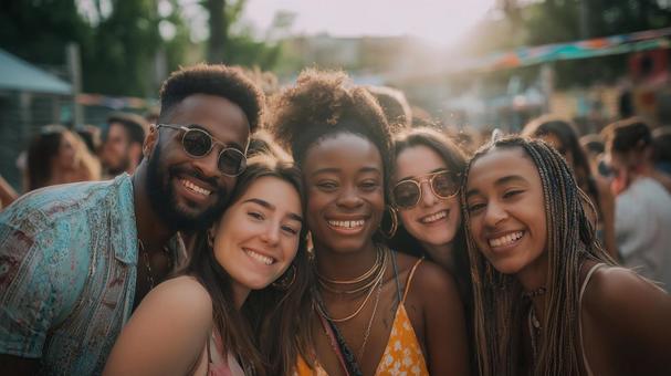 仲間と楽しむ祭りの思い出 仲間と楽しむ祭りの思い出の写真