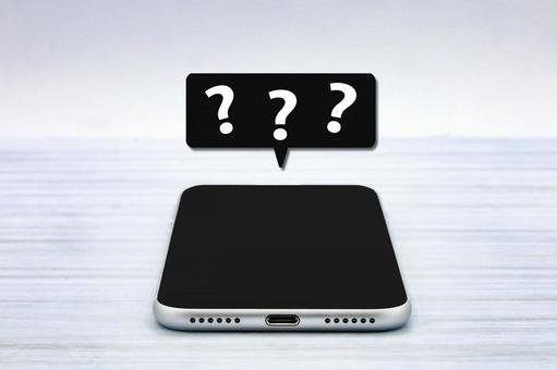 スマホの疑問 疑問,スマホ,クエスチョンの写真素材