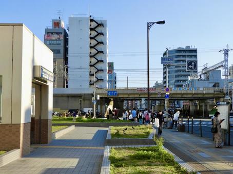恵美須東3南交差点前 新今宮,動物園前,新今宮駅の写真素材