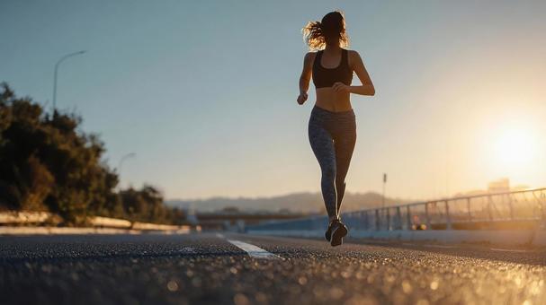 健康的な朝のランニング 健康的な朝のランニングの写真