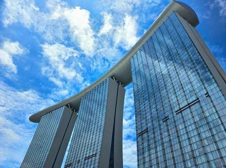 シンガポール マリーナベイサンズ シンガポール マリーナベイサンズ シンガポール,マリーナベイ,マリーナベイサンズの写真素材