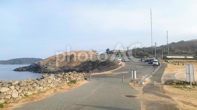 波戸岬の穏やかな風景 波戸岬,海,砂浜の写真素材