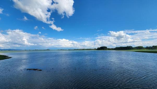 湿地の風景 自然,青森,津軽半島の写真素材