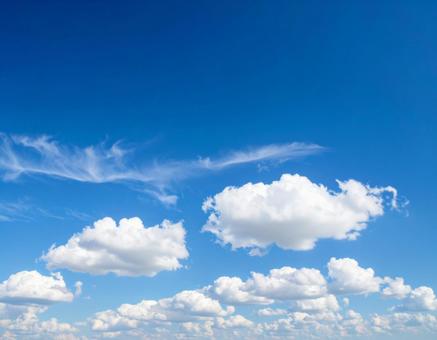 青空と雲 青空と雲の写真