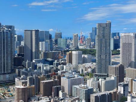View from Harumi towards Tokyo Tower, JPG
