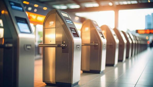駅の改札口 駅の改札口の写真