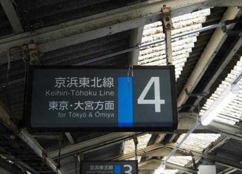 京浜東北線 ホーム案内板 京浜東北線 ホーム案内板 京浜東北線,jr,駅の写真素材
