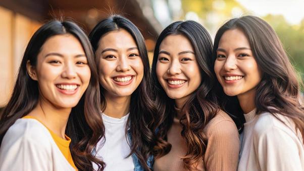 4人組の女性A1 4人組の女性A1の写真