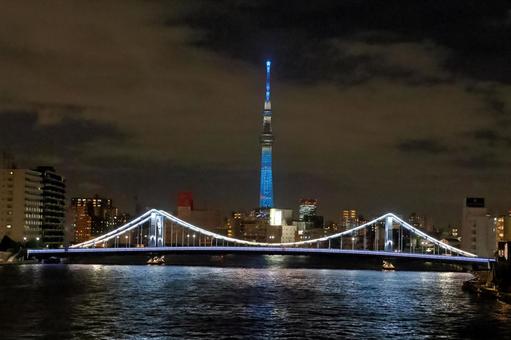 Sumida River and Skytree, JPG