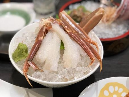 蟹 蟹 蟹,カニ刺し,蟹刺の写真素材