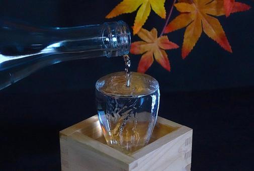 溢れるお酒(ダーク) 溢れるお酒(ダーク) 酒,枡,グラスの写真素材