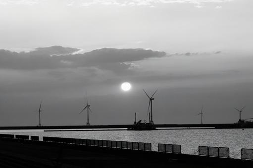 洋上風力発電機 洋上風力発電機の写真