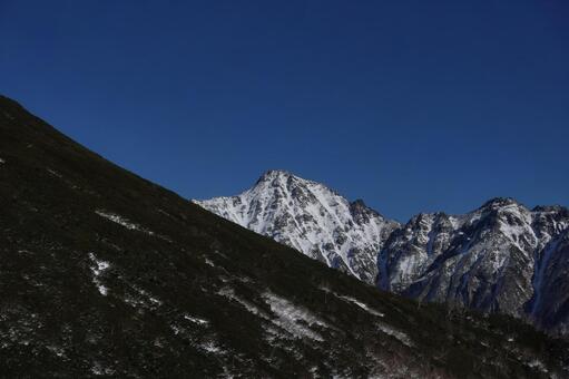 前穂高岳 山,空,自然の写真素材