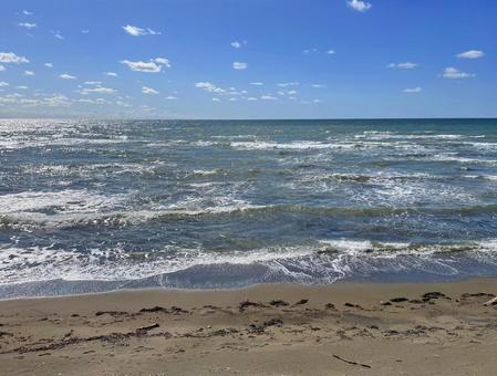 北海道の海岸05 北海道の海岸05 海,砂浜,水平線の写真素材