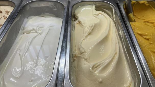 ジェラート/バニラ ジェラート,なめらか,バニラの写真素材