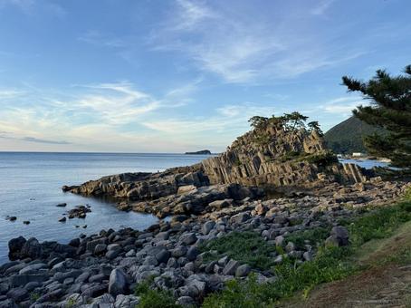 Evening sky at Echizen Coast, Hokoshima, Fukui Prefecture, JPG