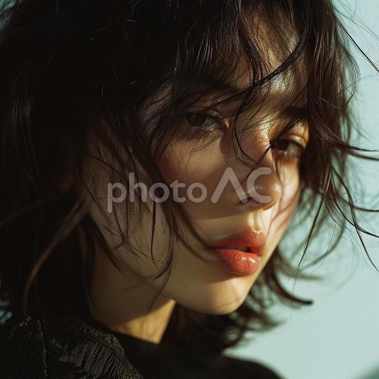 女性のモデル　ポートレート 女性,人物,ポートレートの写真素材