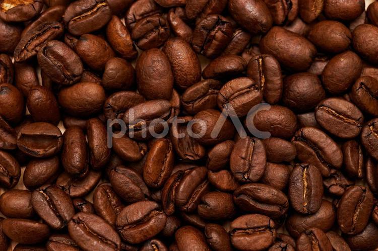 敷き詰められたコーヒー豆の背景用写真 コーヒー豆,コーヒー,豆の写真素材