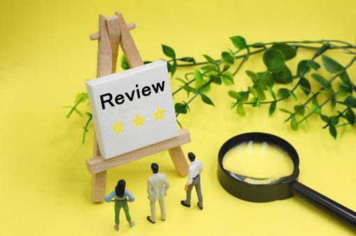 Reviewの文字素材 review,レビュー,星の写真素材