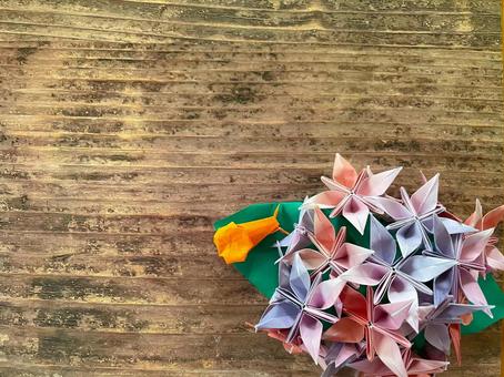 Hydrangea origami pink, JPG Hydrangea origami pink, JPG