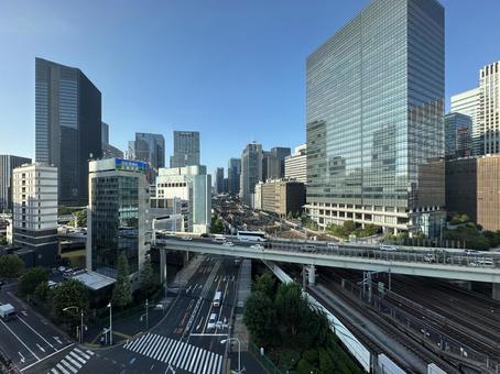 大手町眺望 大手町眺望 東京駅,山手線,中央線の写真素材