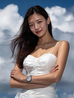 清楚で美しい日本人女性の表情 清楚で美しい日本人女性の表情の写真