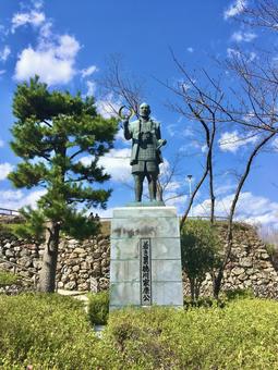 若き日の徳川家康公像 徳川家康,銅像,徳川の写真素材