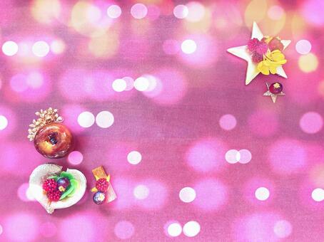 クリスマス風のきらめく背景画像 星,クリスマス,オーナメントの写真素材