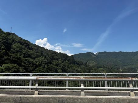 山 山,道路,空の写真素材