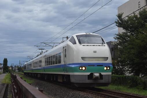 E653系上沼色 e653系,e653系1000番台,しらゆき号の写真素材