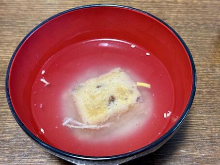 フリーズドライのお吸い物 味噌汁,汁物,お椀の写真素材