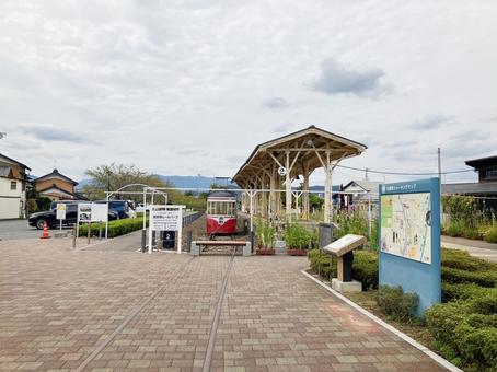 黒野駅レールパーク 黒野駅レールパーク 名古屋鉄道旧黒野駅,名鉄の跡地,岐阜県揖斐郡大野町の写真素材