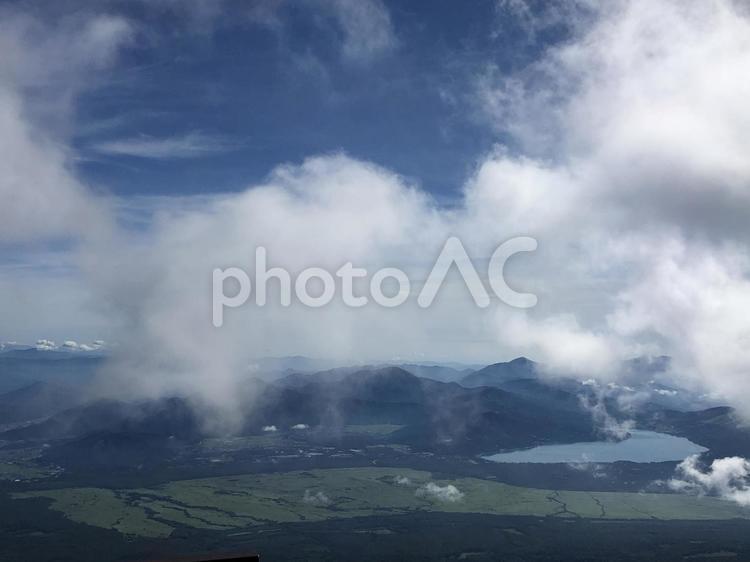 富士山七合目からの風景 富士山,さわやか,晴の写真素材
