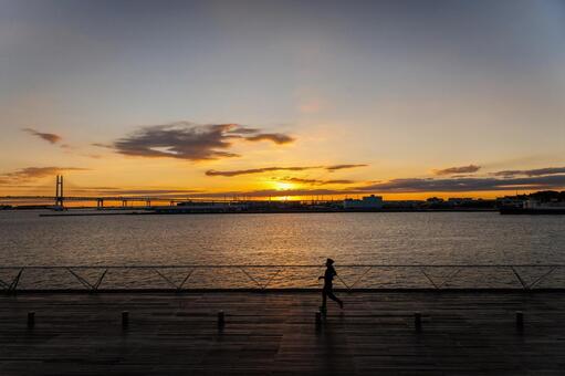横浜 大桟橋,横浜,横浜港の写真素材