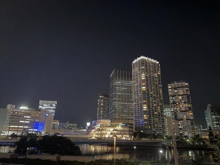 横浜の夜景 夜景,横浜,横浜駅の写真素材