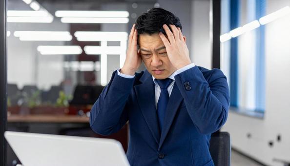 困ったビジネスマン 困ったビジネスマンの写真