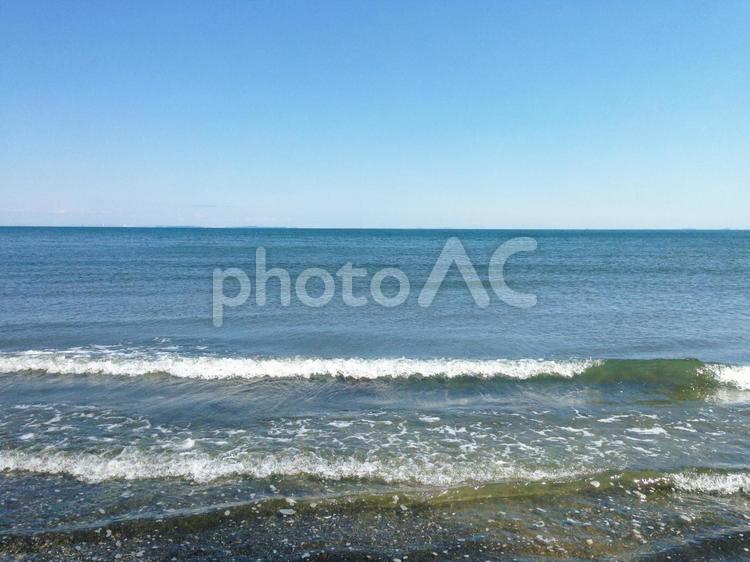 海　水平線１　三重県津市 海,海辺,水平線の写真素材