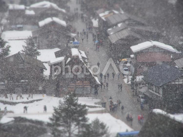 雪積もる　日本の風景 冬,雪国,大雪の写真素材