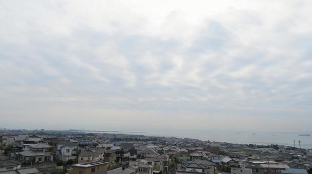 大野城 模擬天守からの眺望 セントレア 大野城 模擬天守からの眺望 セントレア 大野城,お江,浅井三姉妹の写真素材