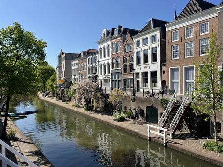 ユトレヒト ユトレヒト,オランダ,運河の写真素材