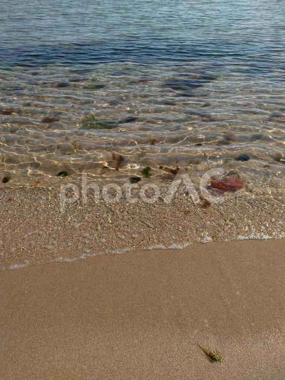 須磨海岸 波,砂,須磨区の写真素材