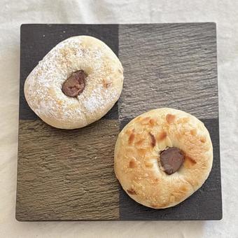 栗ベーグル 栗ベーグル パン,ベーグル,食べ物の写真素材